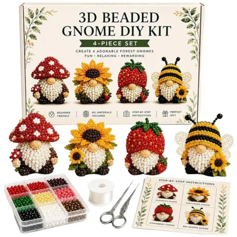 🧵🦉Zestaw do robótek ręcznych w kształcie zwierzątek z koralikami 3D