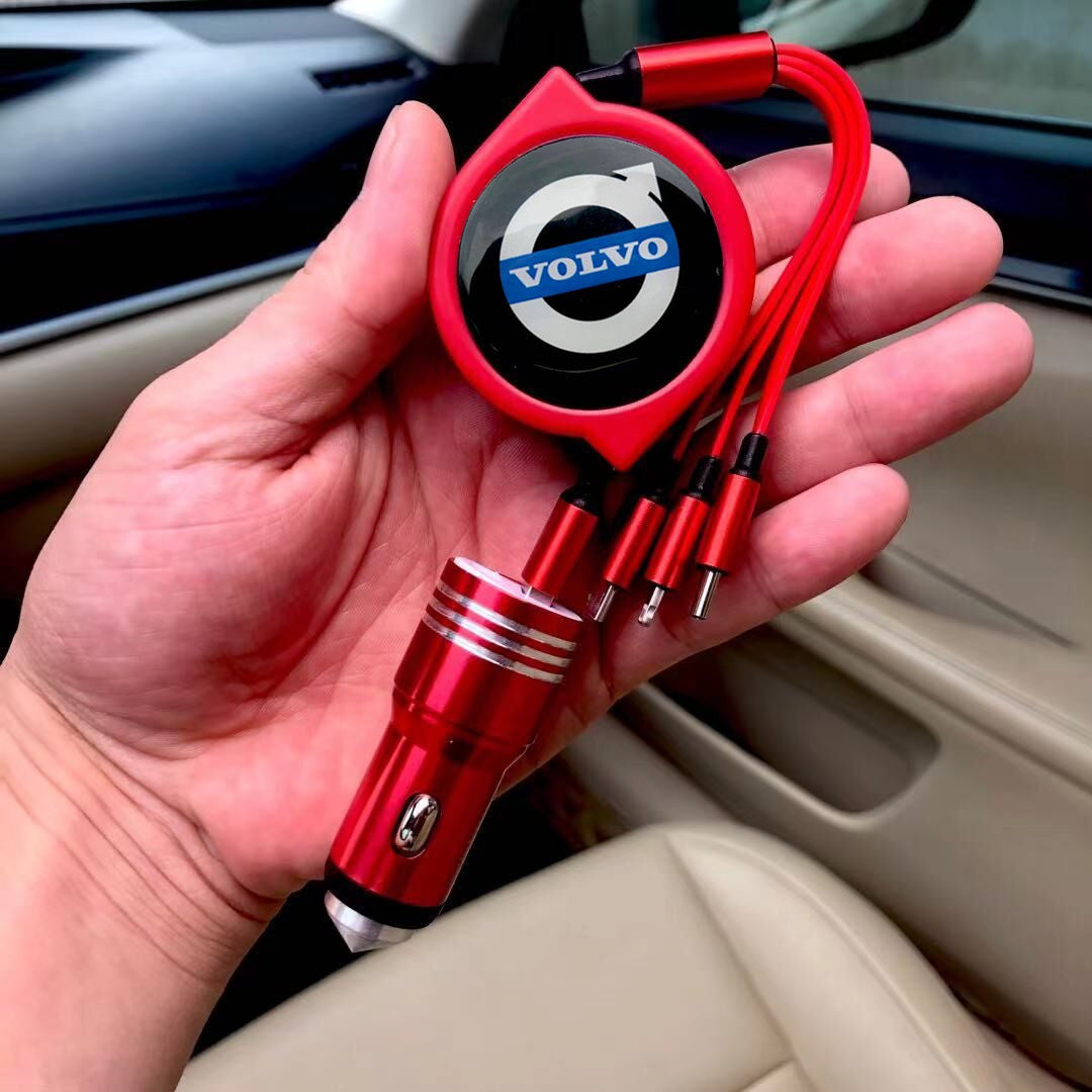 3 σε 1 ανασυρόμενο καλώδιο δεδομένων αυτοκινήτου + δωρεάν φορτιστής αυτοκινήτου-LT