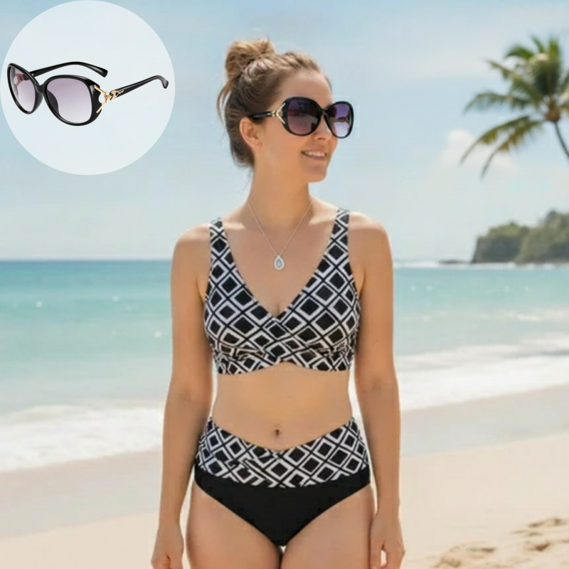 👙🌊Dwuczęściowy damski komplet bikini z wysokim stanem