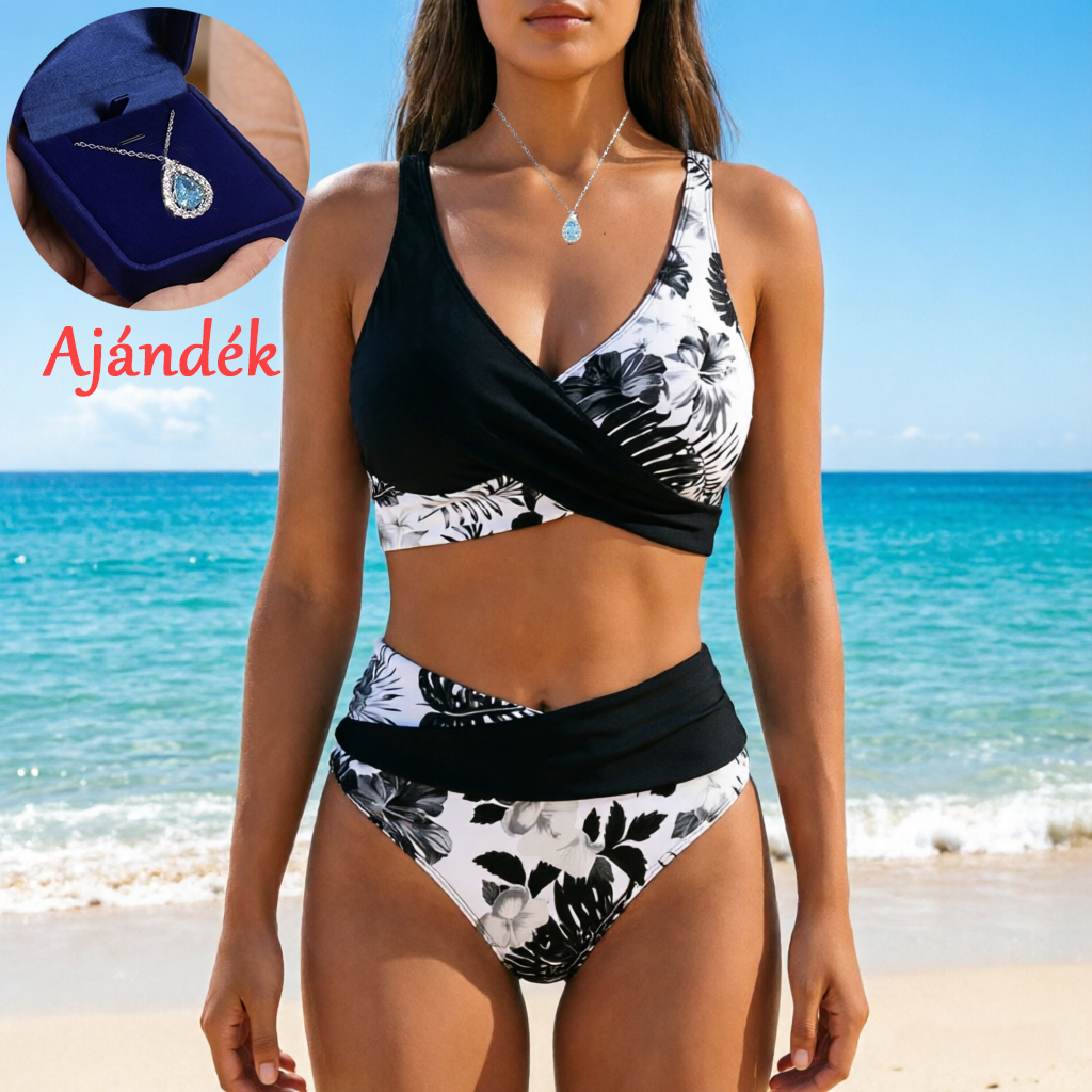 🌸🌿 Podkreśl swoją figurę – damski komplet bikini z wysokim stanem w kwiaty (rozmiary EU S-XL) 🌊👙