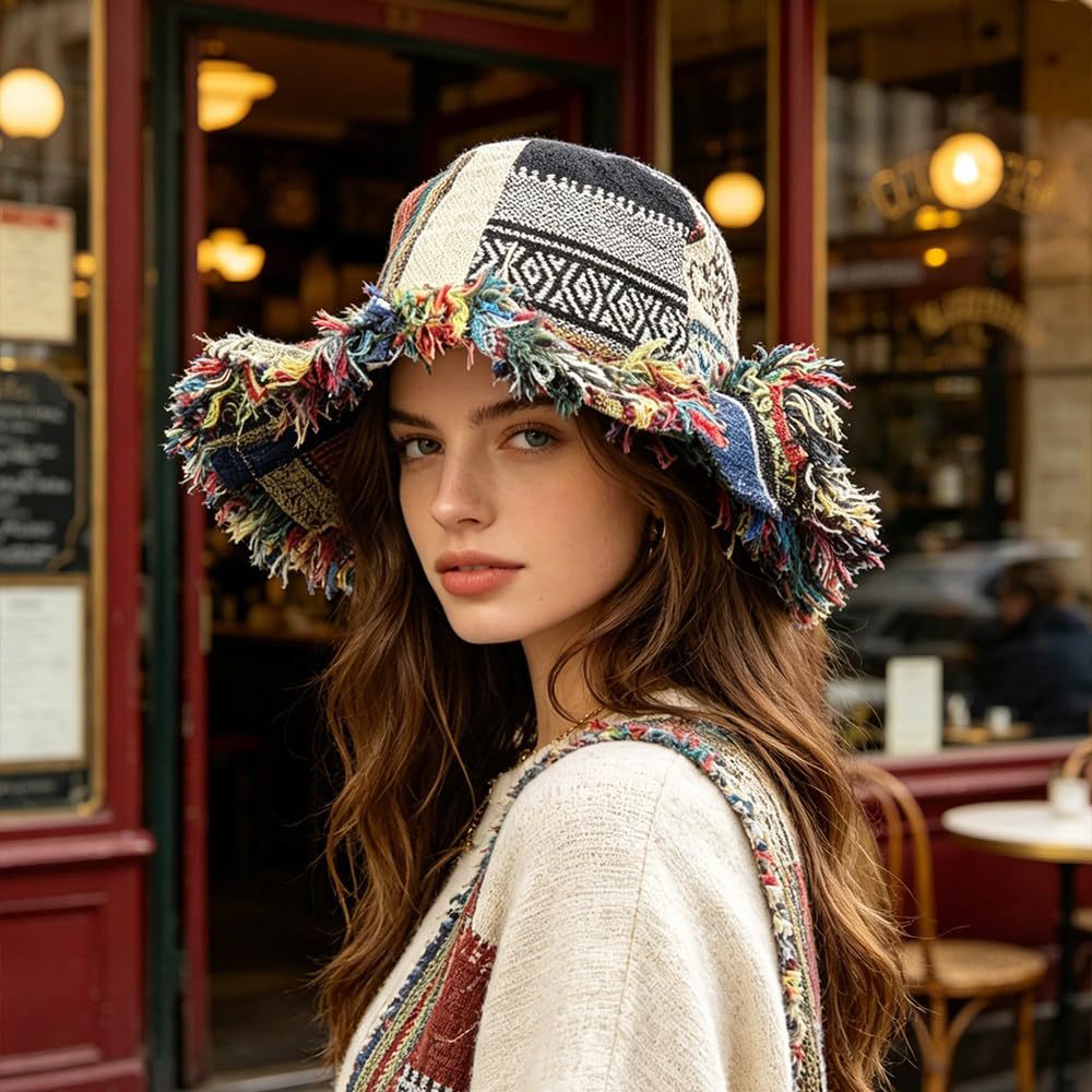 🎨Ograniczona czasowo zniżka 50%🤠Ręcznie robiony kapelusz rybaka z postrzępionymi brzegami, z czystej bawełny, miękki, retro kapelusz przeciwsłoneczny👒