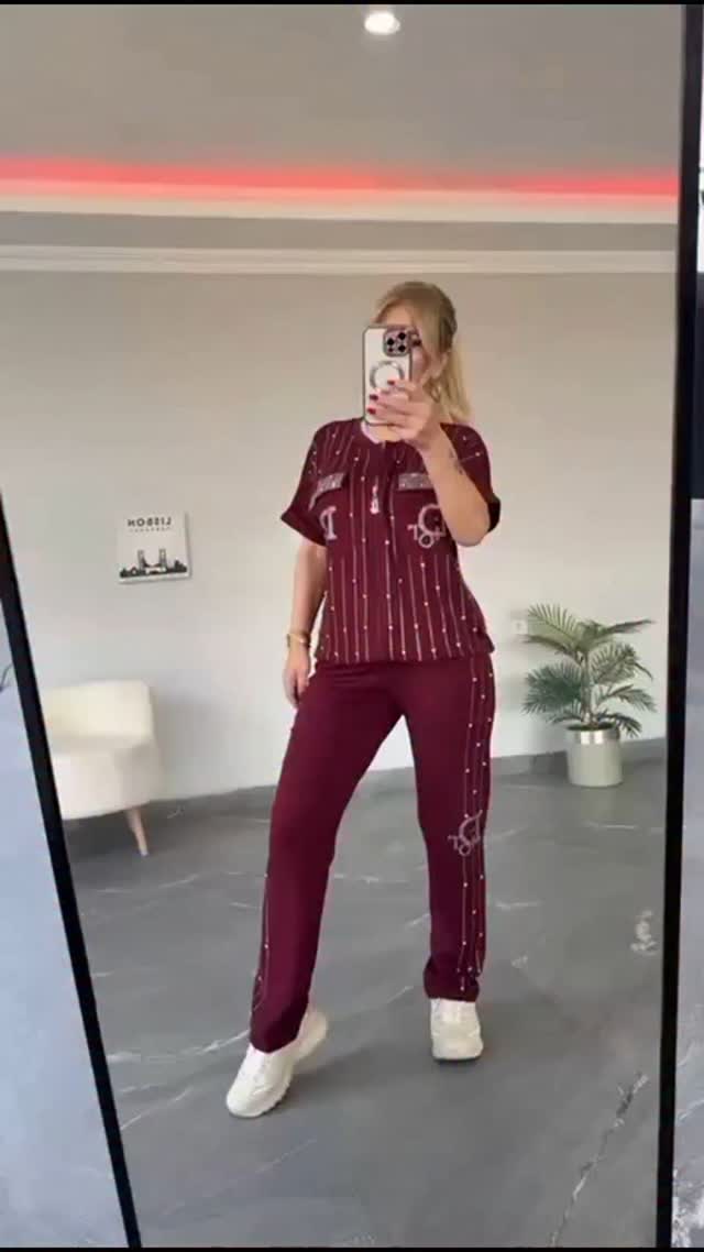 💎Dviejų dalių komplektas su užtrauktuku ir kristalais-LT