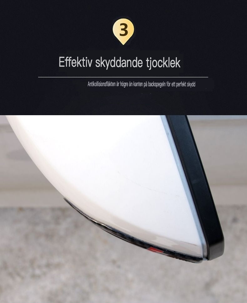 Αυτοκόλλητο καθρέφτη από ανθρακονήματα με προστασία από κρούσεις και λογότυπο-LT