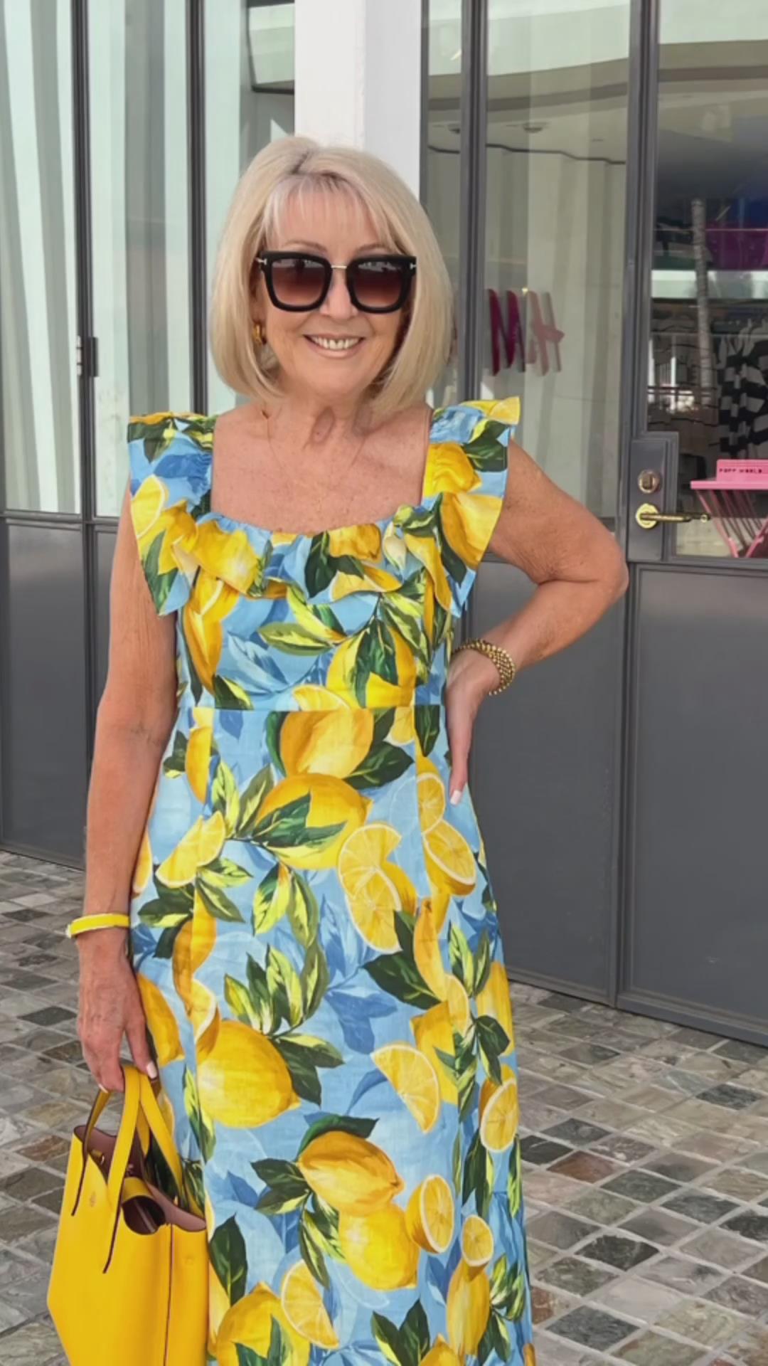 🍋Tunikinė dress su citrinos raštu