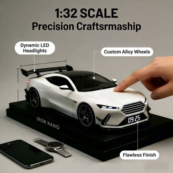 🎁 Hiperautomobilio žadintuvas🏎️ Realistiški variklio ir šviesos efektai-LT