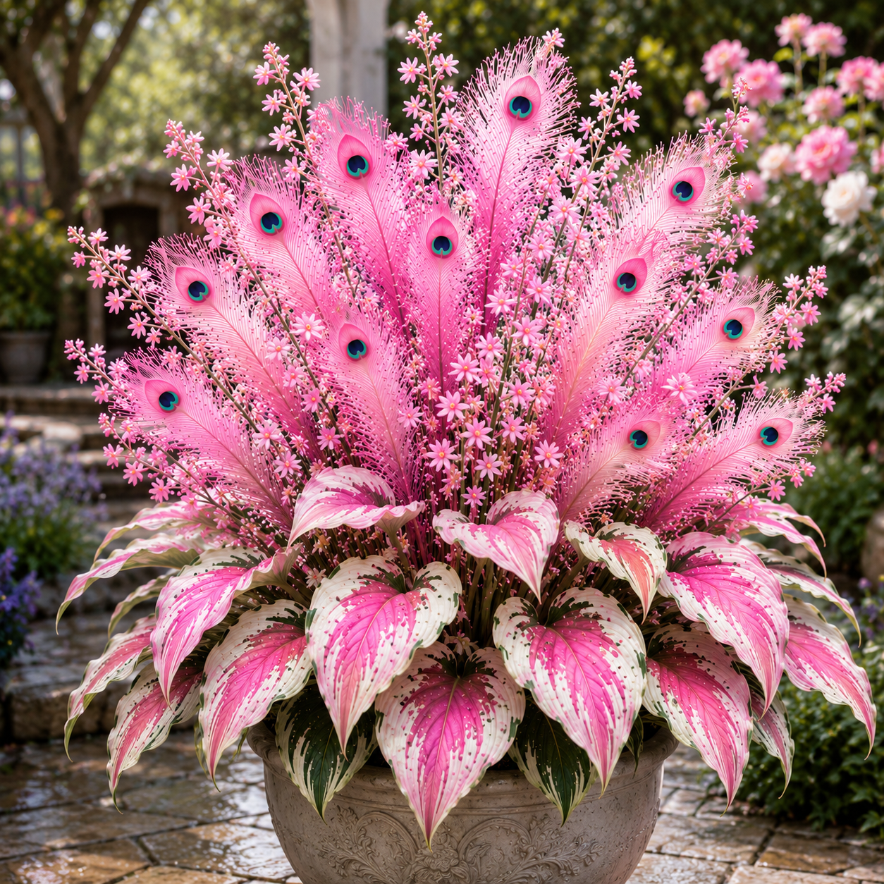 🔥 Oszczędź 50%🦚Cebulki funkii Peacock Flame – bujne rośliny lubiące cień do ogrodu i domu