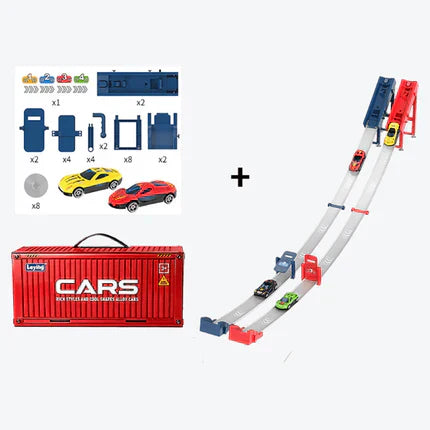 🎅 48 % NUOLAIDA Kalėdų išpardavimui 🎁 48 mini automobiliai su įmontuotu garažu-LT