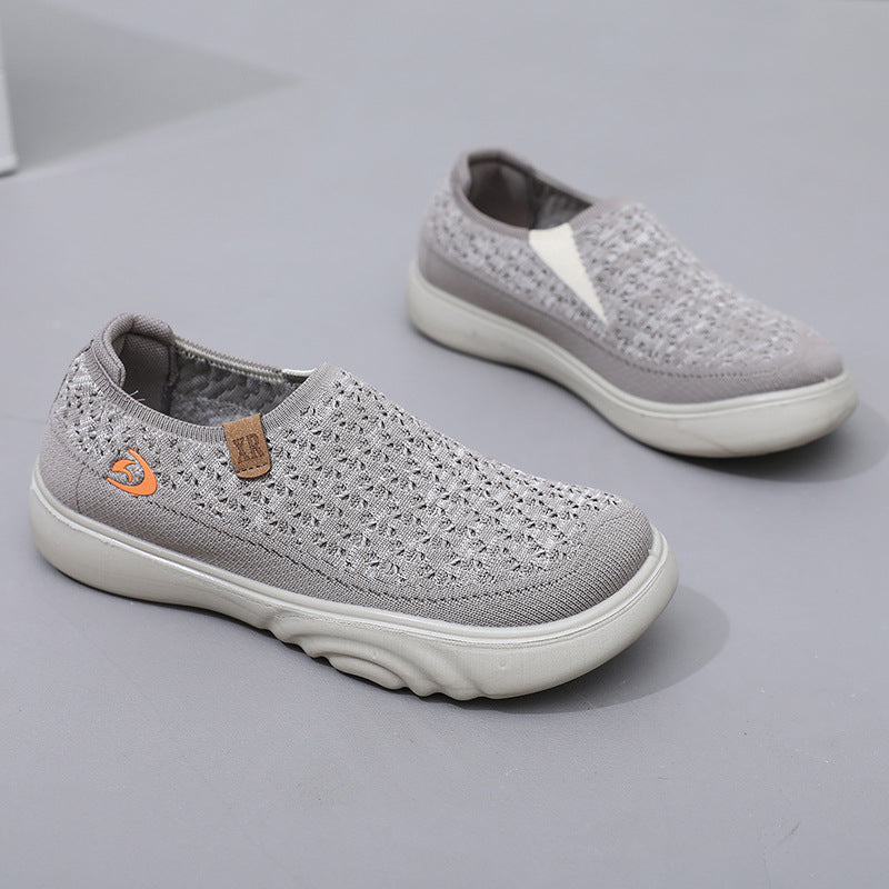 Damskie antypoślizgowe, dzianinowe buty do chodzenia