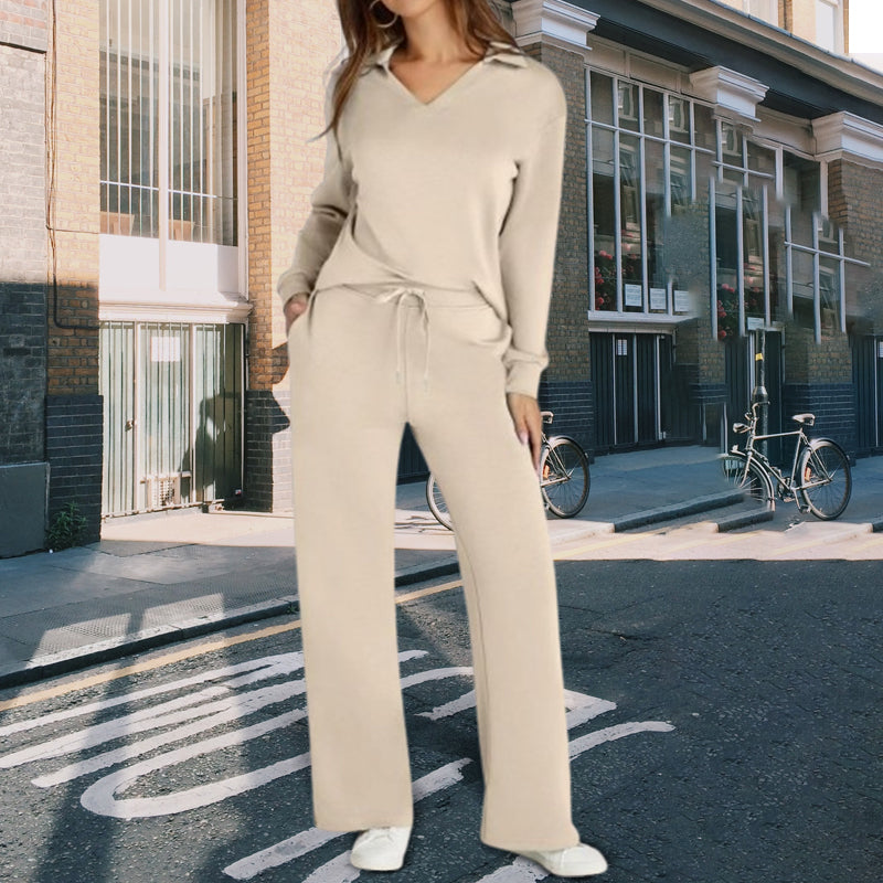 💕Γυναικείο σετ 2 τεμαχίων με μακριά μανίκια-GR