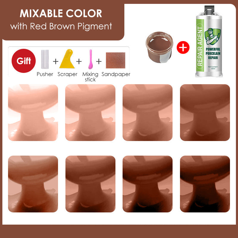 Galingas porceliano remonto rinkinys – dvigubas tūbelė-LT