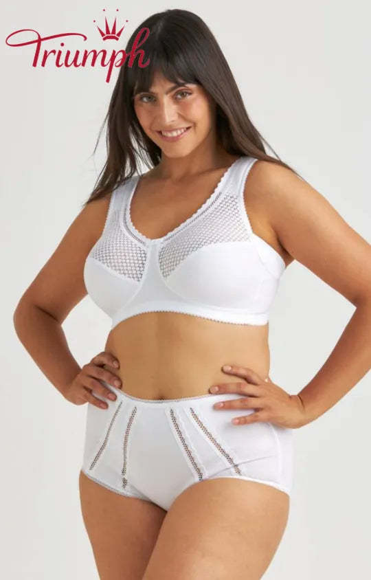 Triumph - 3 dalių komplektas 🔥 Patogi nėriniuota liemenėlė su raštu-LT