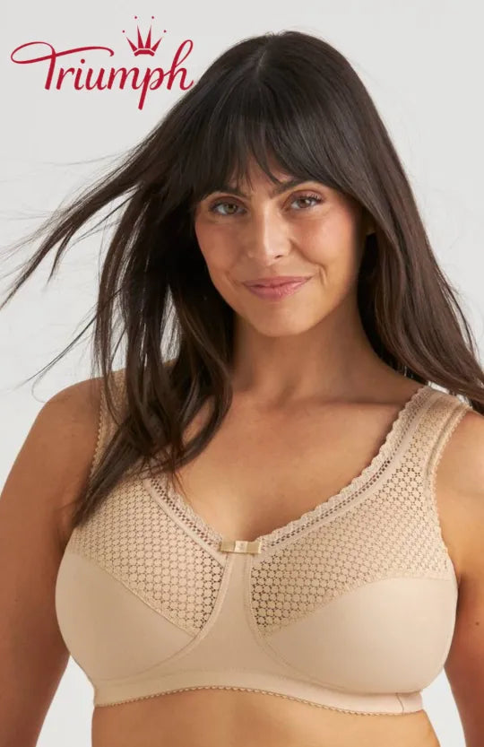 Triumph - 3 dalių komplektas 🔥 Patogi nėriniuota liemenėlė su raštu-LT