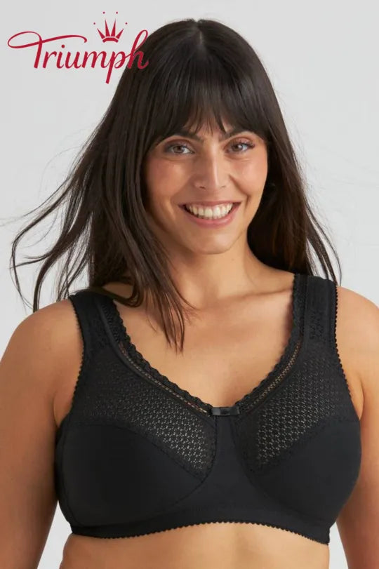 Triumph - 3 dalių komplektas 🔥 Patogi nėriniuota liemenėlė su raštu-LT