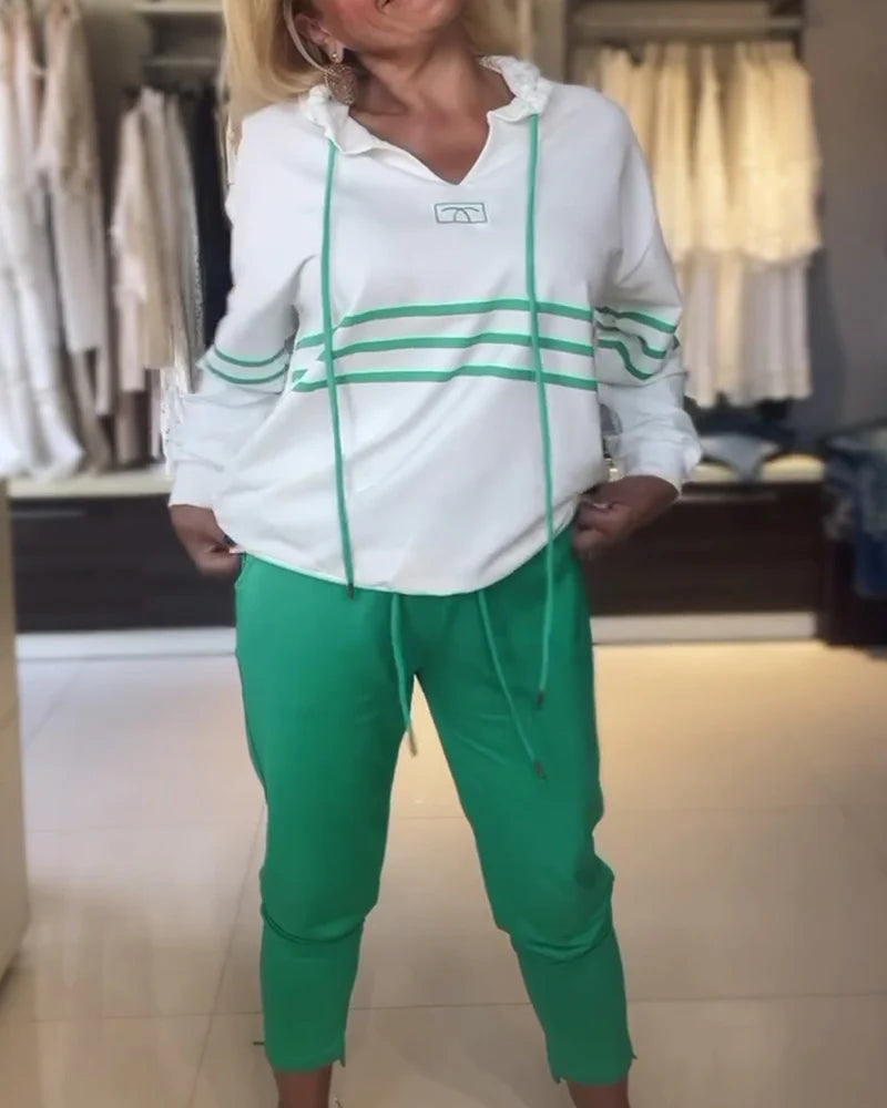 Dryžuoto rašto megztinių komplektas-LT