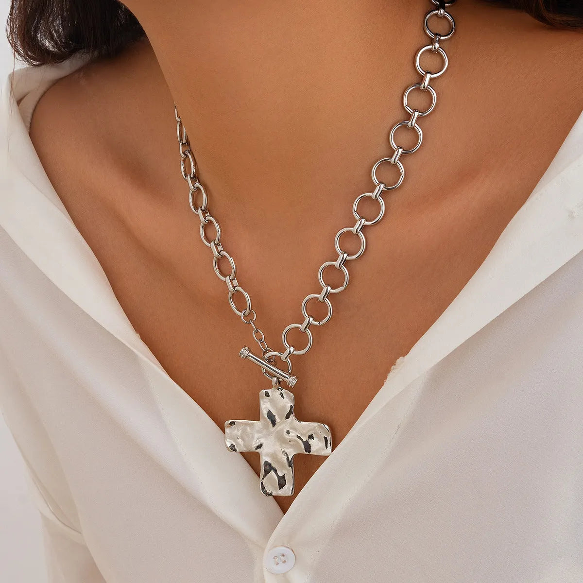 💖Wieczny młotkowany naszyjnik