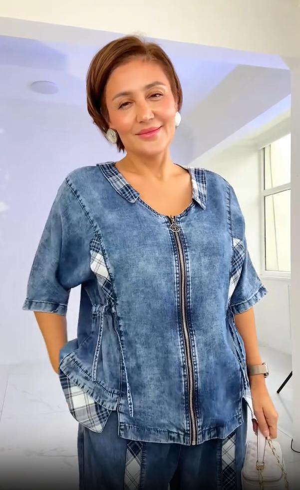 Moteriškos vasarinės madingos apvalios iškirptės kelnės su užtrauktuku-LT