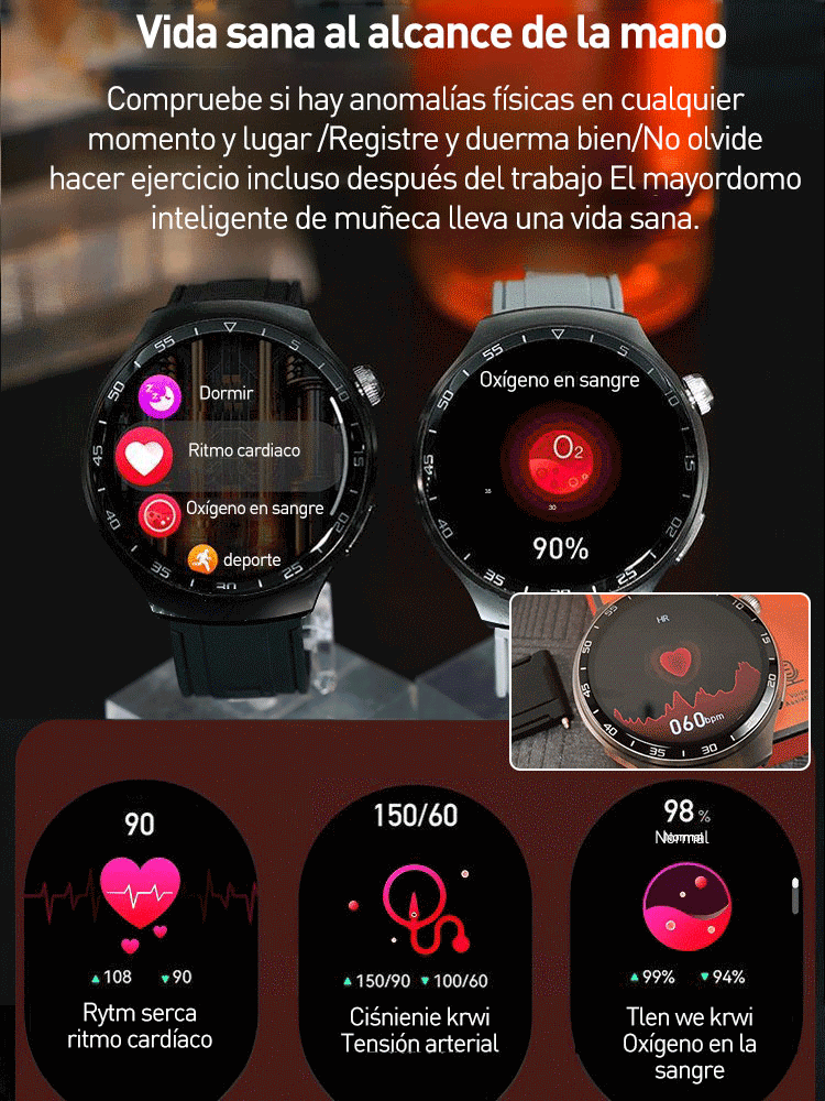 Švajčiarske inteligentné zdravotné hodinky 