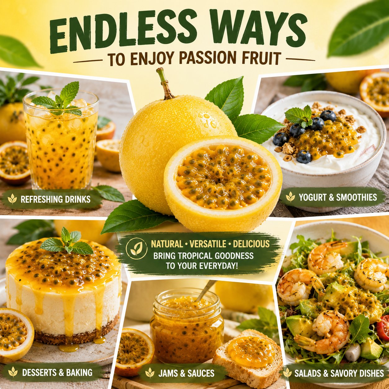 Nasiona marakui Golden Passion Fruit – uprawiaj słodką, egzotyczną marakuję w domu 🌟