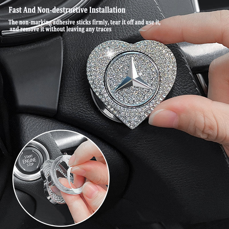 Προσφορές 2025🔥Προστατευτική θήκη με κουμπί σε σχήμα καρδιάς, διακοσμημένη με διαμάντια-GR 