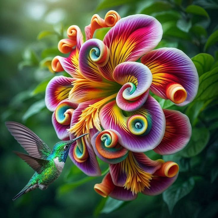 Nasiona kwiatów spiralnych Rainbow Swirl – rzadki kwiat