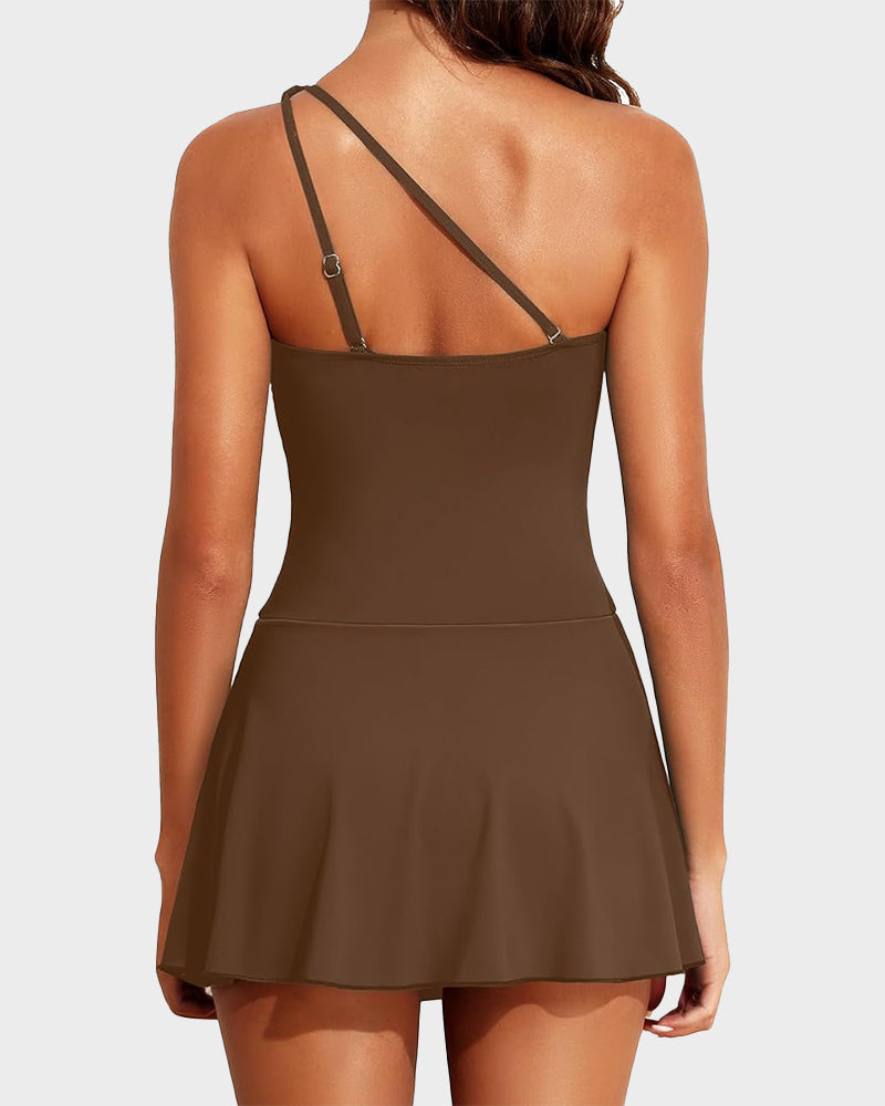 🔥Vieno peties, sijono formos vientisas maudymosi kostiumėlis🌞🌊-LT