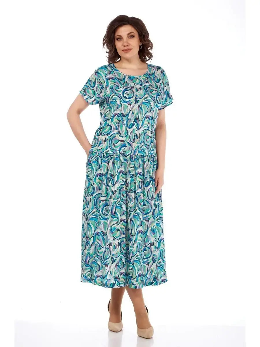 🔥Geriausias išpardavimas🔥🌺Vasarinė šifoninė suknelė su raštu👗-LT