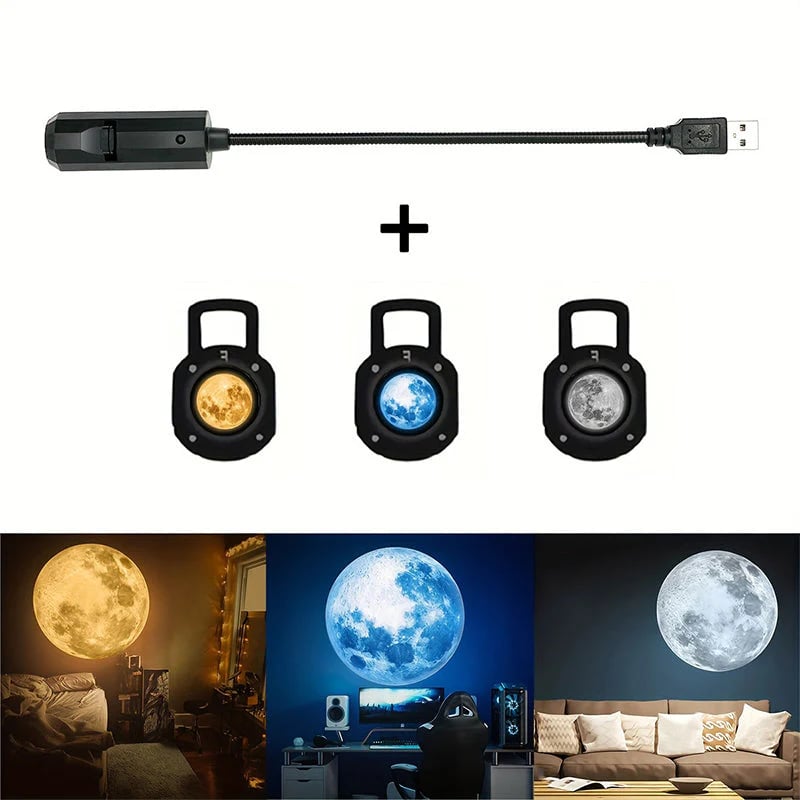 Projektor USB Galaxy i Moon Night Light
