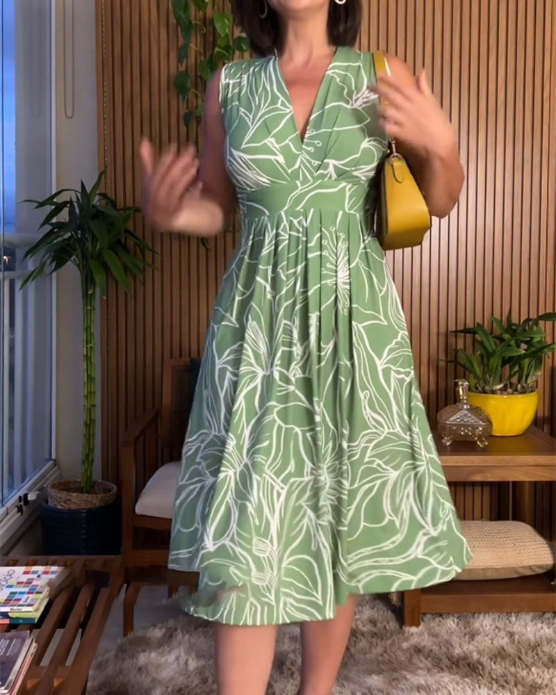 💃Šaty vo veľkosti Pilniaus sú rankovių V formos iškirpte, uzavreté juosmeniu 