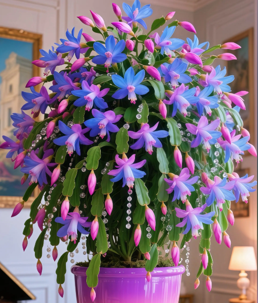 🦀Mieszane kolory cebul Schlumbergera – łatwe w pielęgnacji kwiaty w każdym odcieniu, nawet zimą ❄️🌈