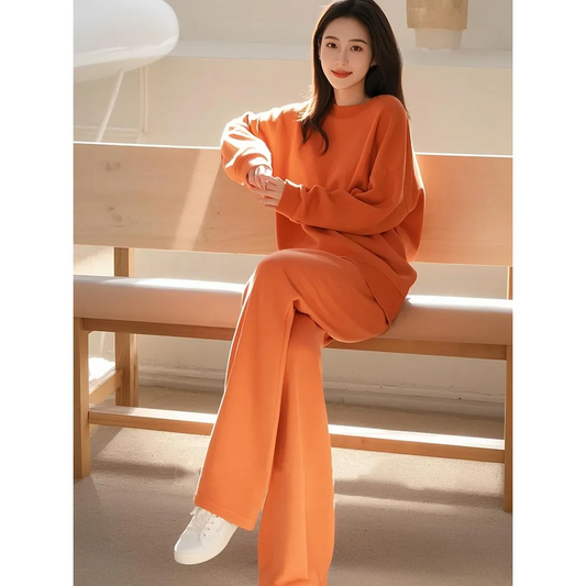 Športový dvojdielny oblek s dlhým rukávom a dlhými nohavicami na jar a leto