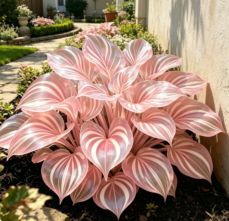 💎 Rzadka, wielokolorowa, opalowa hosta 🌿 Oszałamiające liście, które błyszczą przez cały sezon