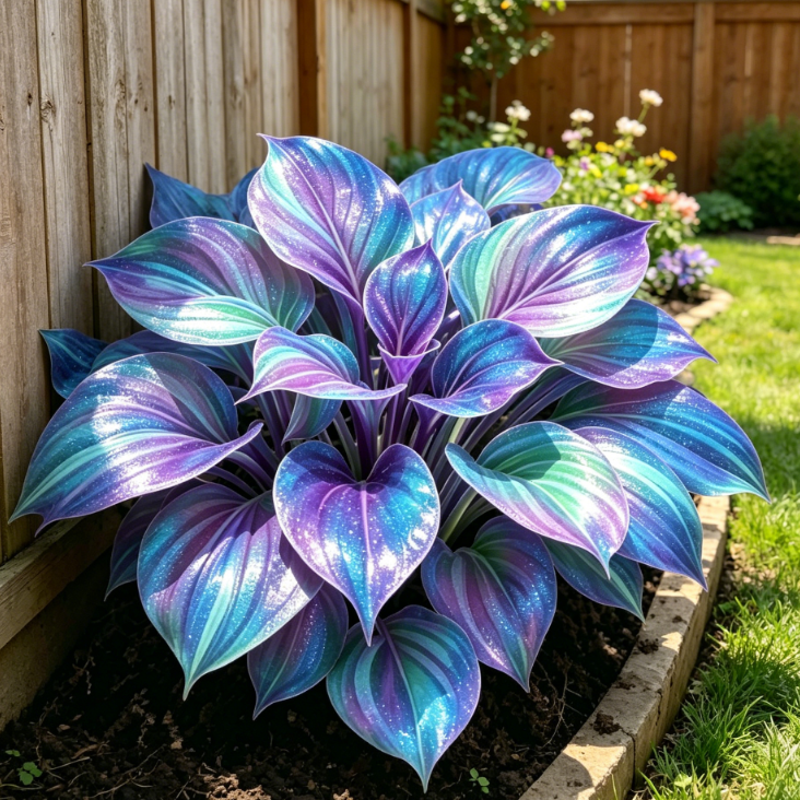 💎 Rzadka, wielokolorowa, opalowa hosta 🌿 Oszałamiające liście, które błyszczą przez cały sezon