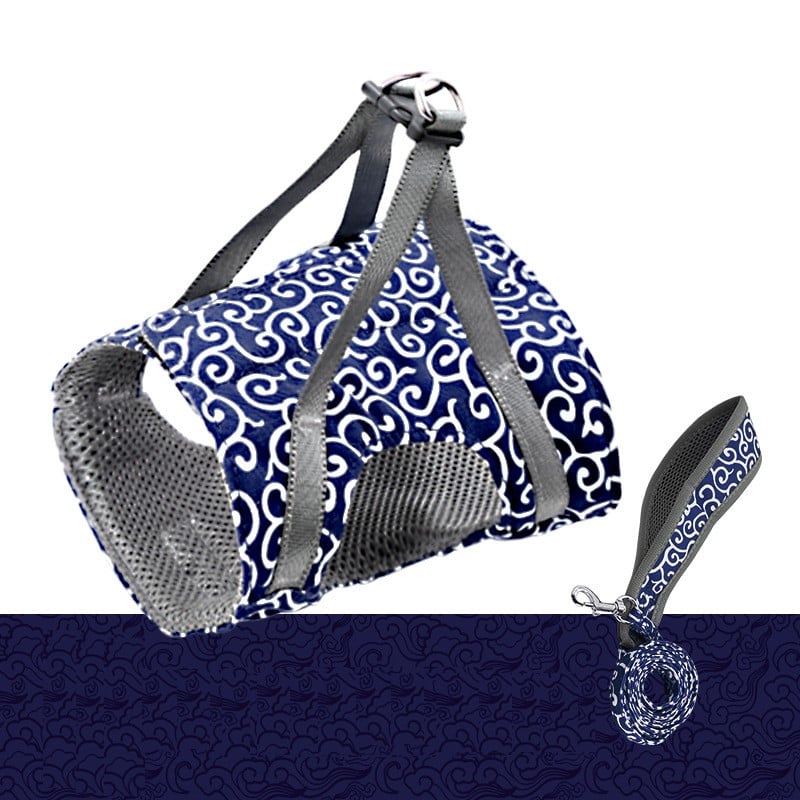 Augintinio pavadėlis su krūtinės diržu ir diržu-LT