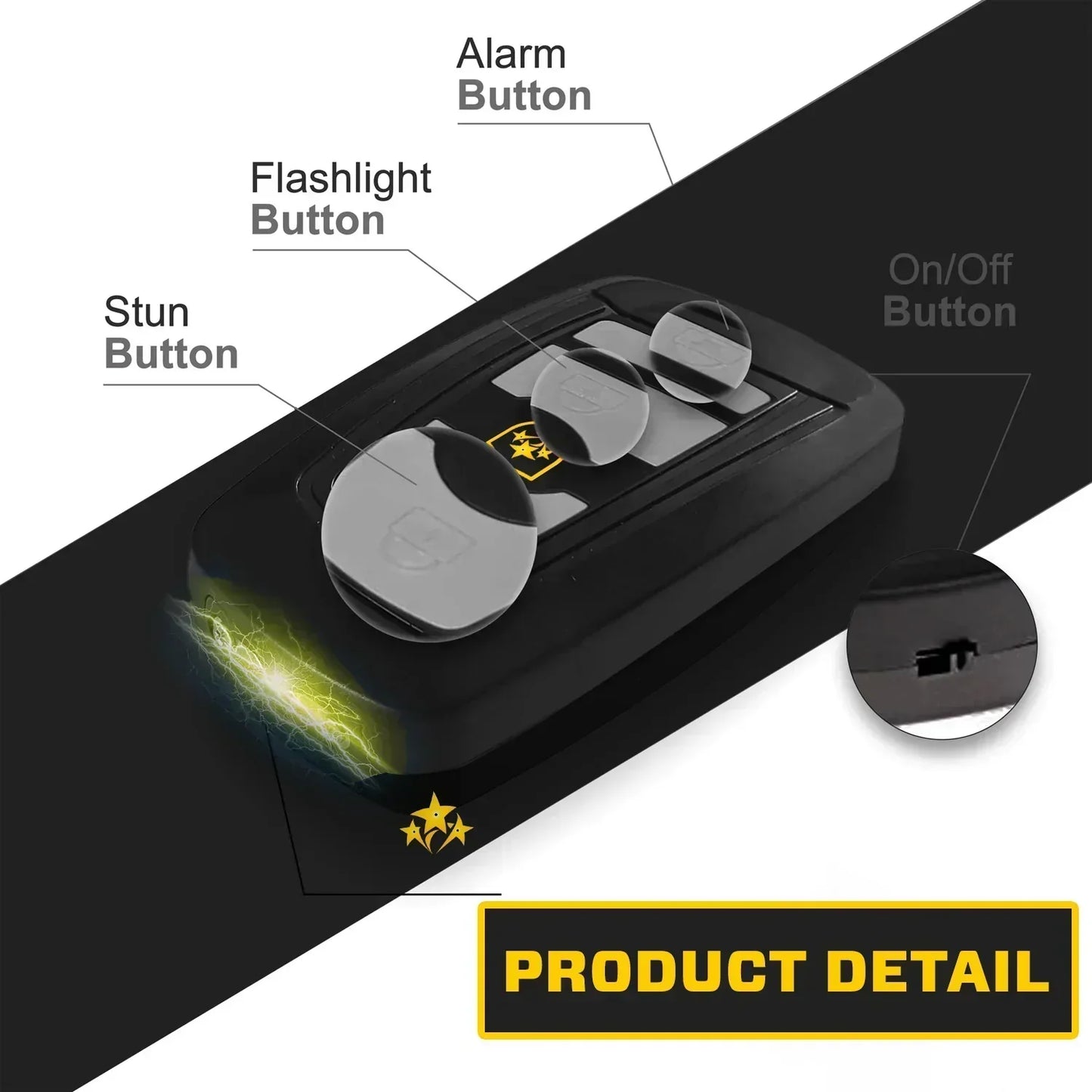 🔥 ⚡️ VOLTIC V77 3 viename elektrošoko pistoletas, žibintuvėlis ir signalizacija automobiliui-LT