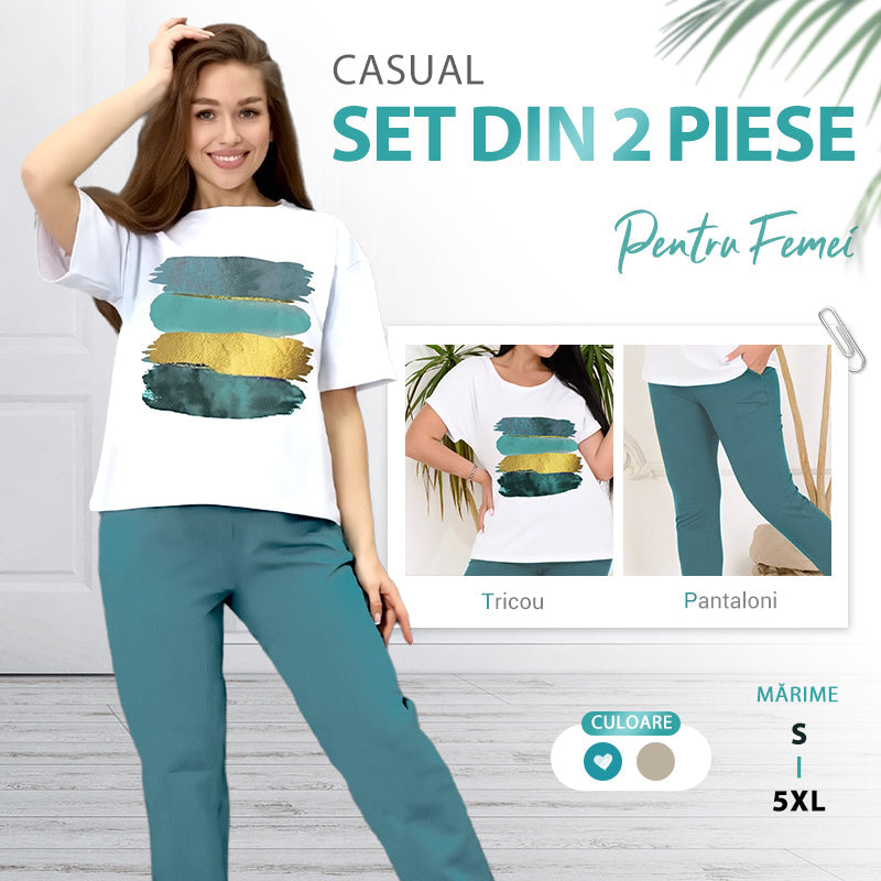 💥🍃 Šik dvodelni komplet za vsak dan - udoben in eleganten ✨-SI