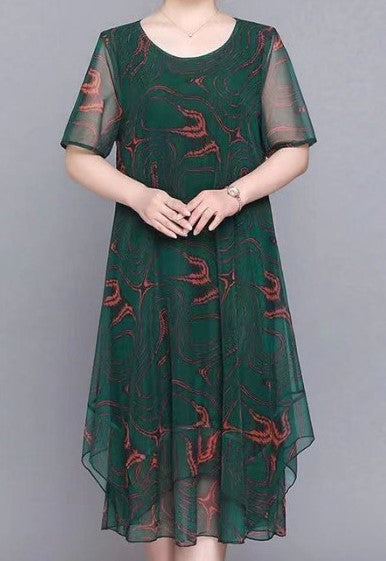 🌺Κομψά, χαλαρά φορέματα από σιφόν σε μεγάλα μεγέθη-GR