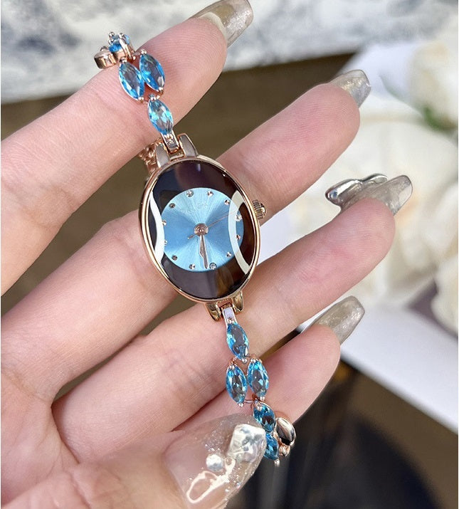 Γυναικείο πολύχρωμο ρολόι βραχιόλι ζιργκόν-GR