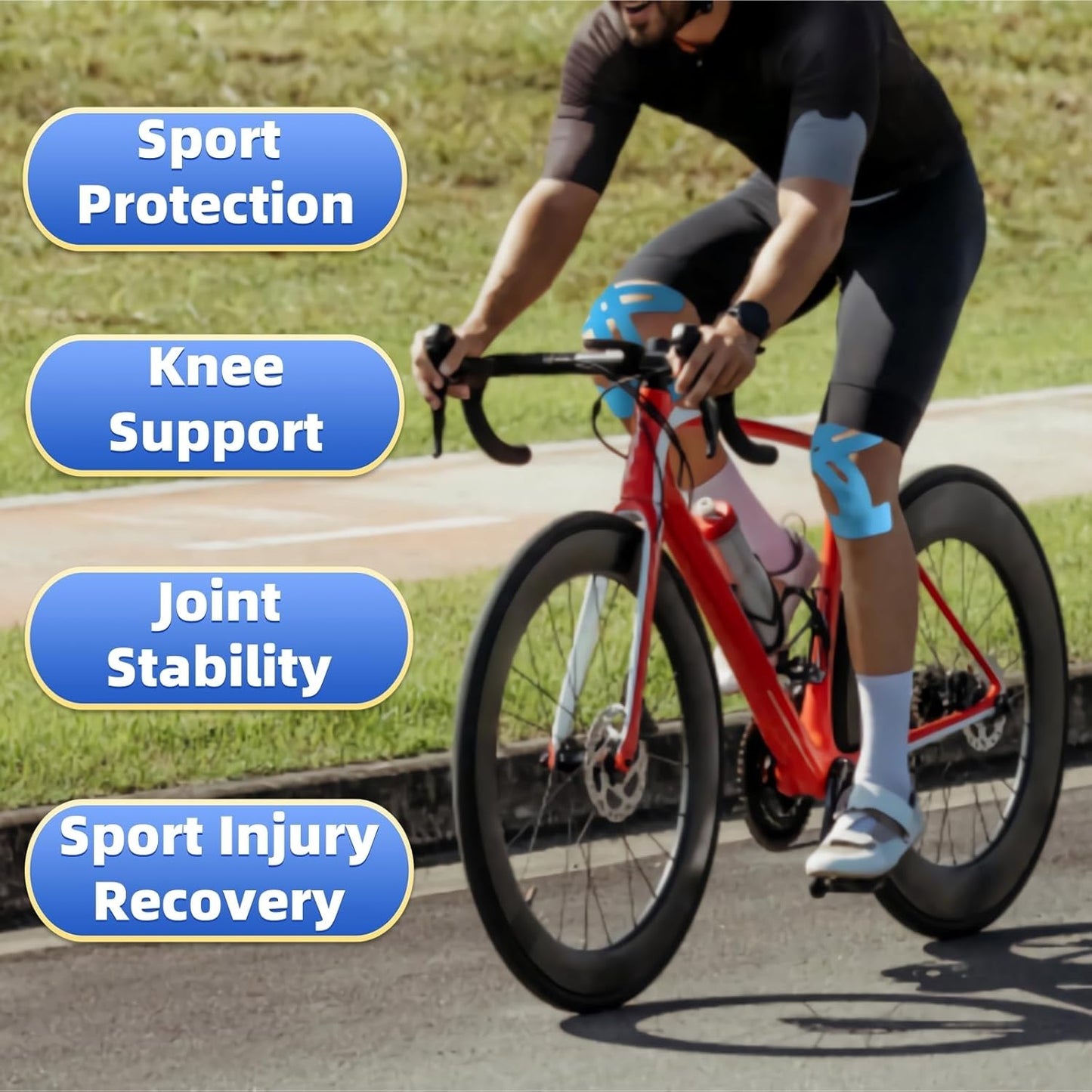 🎁50% NUOLAIDA – iš anksto paruoštas kineziologinis teipas keliui-LT