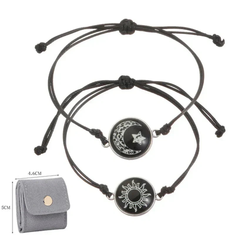 Saulė ir Mėnulis – viena siela. 💞 Apyrankės poroms, kurios bendrauja nepaisant atstumo-LT