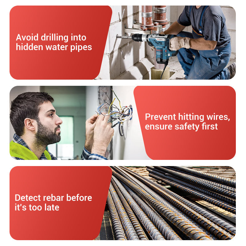 💯 Ανιχνευτής μετάλλων τοίχου πολλαπλών λειτουργιών 6 σε 1 με οθόνη LCD HD για φορητό υπολογιστή-GR