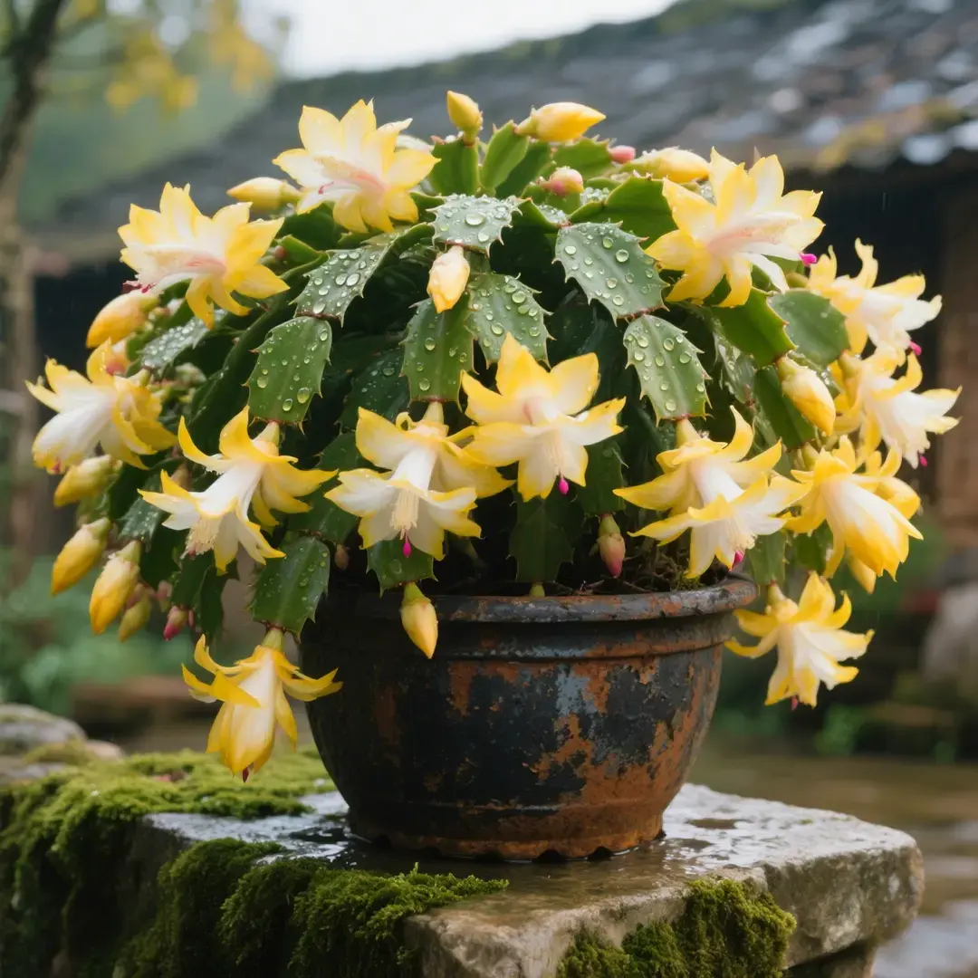 🦀Mieszane kolory cebul Schlumbergera – łatwe w pielęgnacji kwiaty w każdym odcieniu, nawet zimą ❄️🌈