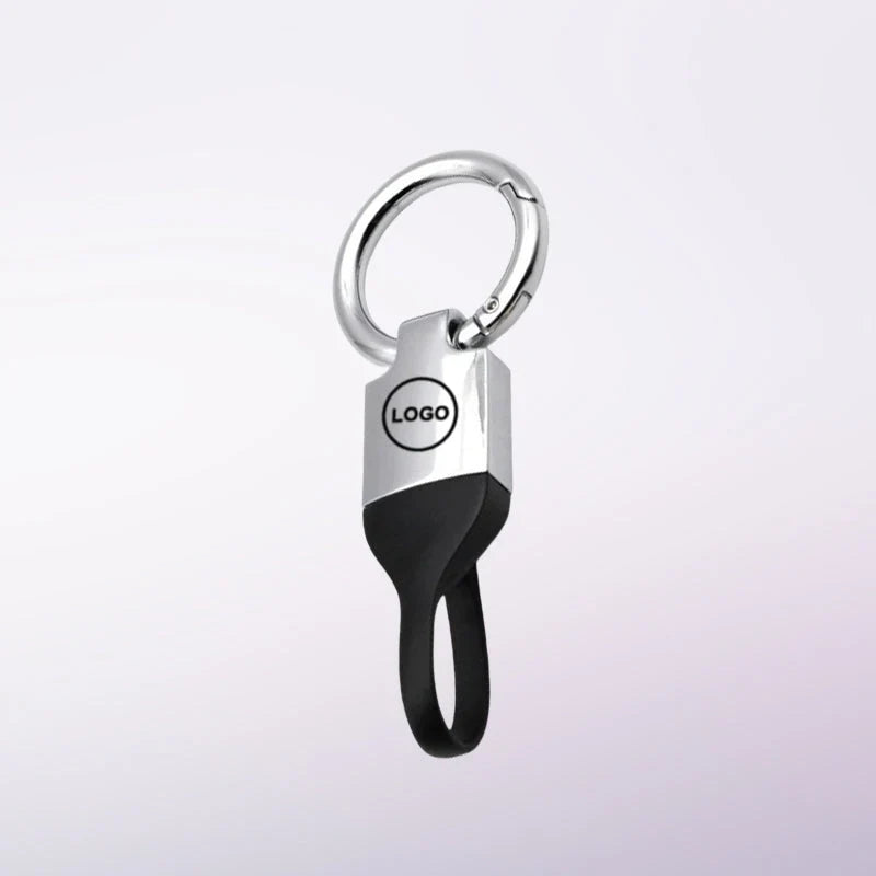 Brelok do kluczy SnapLock™ Tactical Quick-Release — metalowy brelok do kluczy samochodowych bez śrub z wytrzymałym paskiem TPU