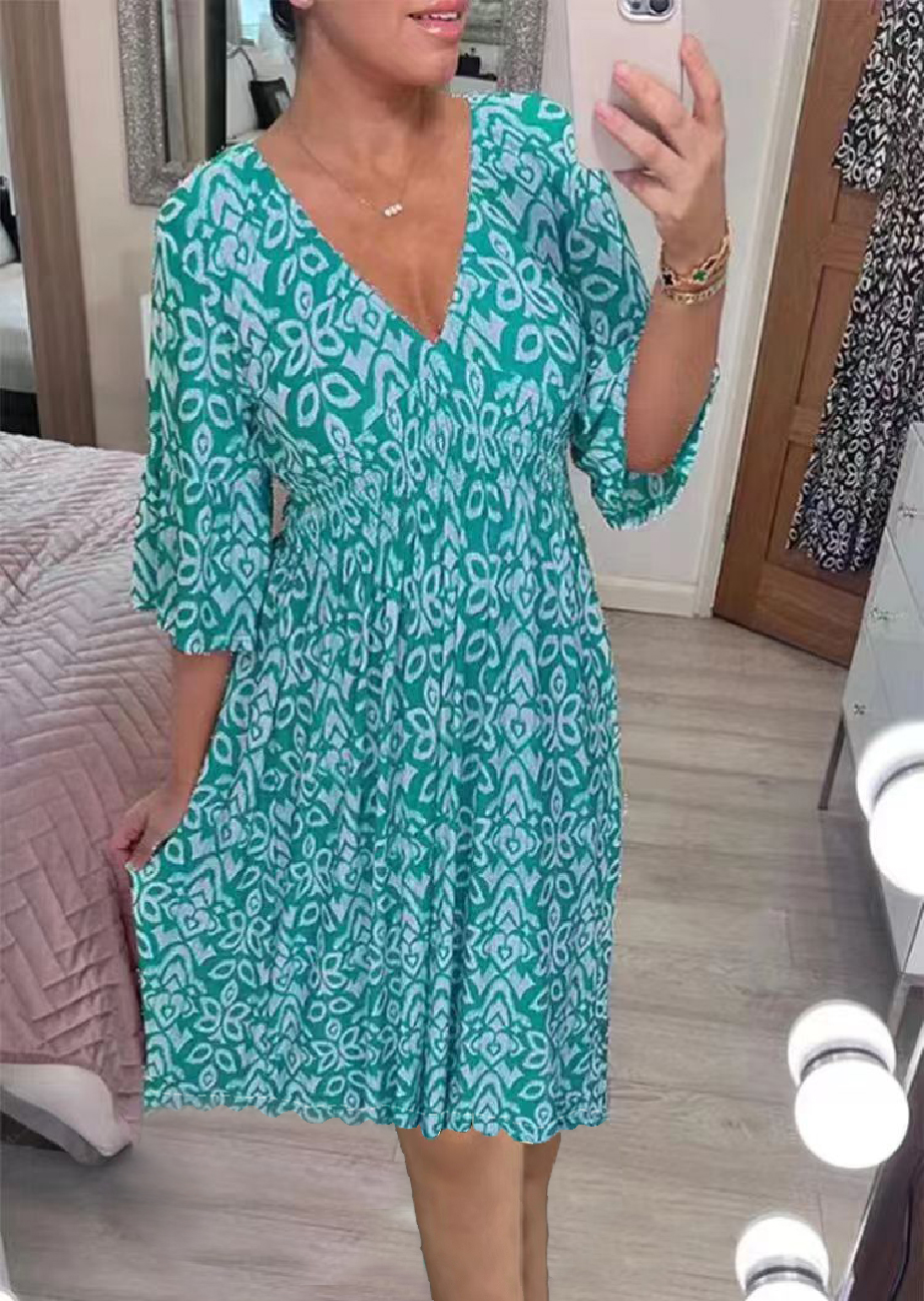 👗Mini suknelė su V formos iškirpte-LT