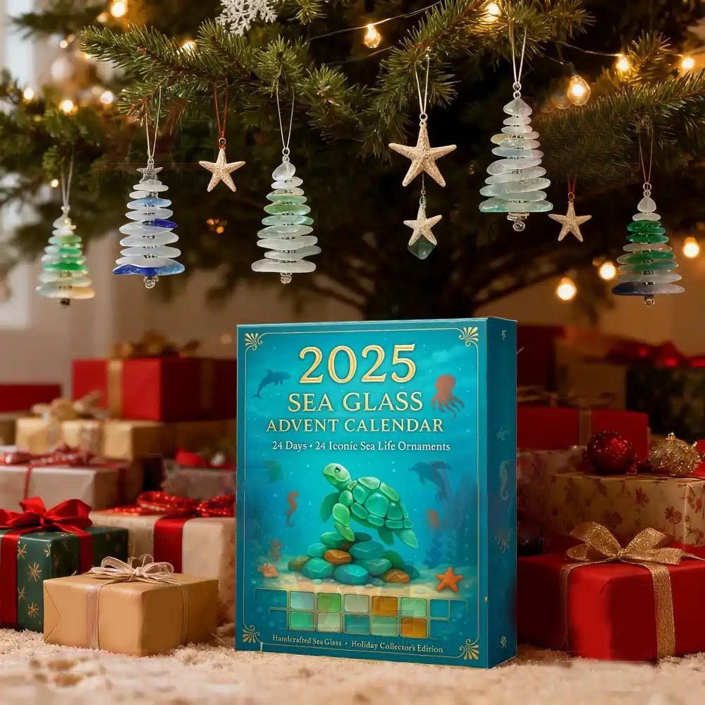 🎁🐟Jūros stiklo Advento kalendorius su jūros gyvūnijos tema 2025 metams🎁-LT