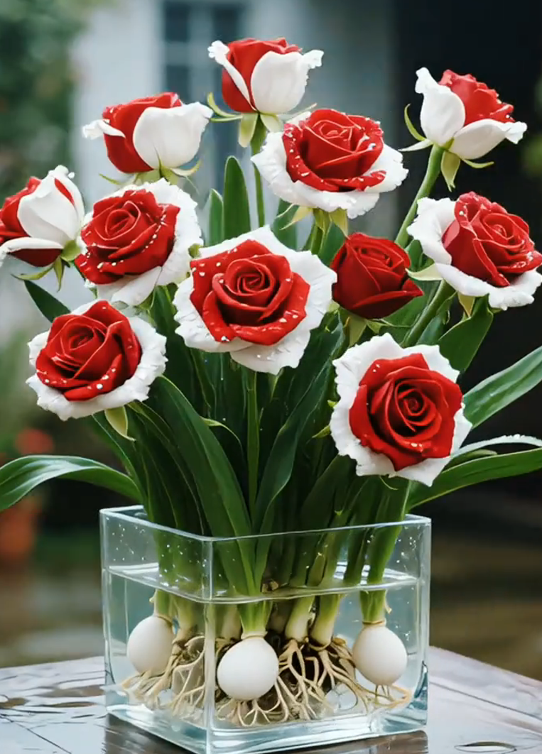 🌈Υδροπονικοί, σπάνιοι, δίχρωμοι βολβοί τριανταφυλλιάς: ένα πολύχρωμο θαύμα της φύσης 🌹-GR