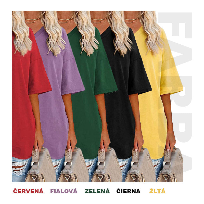 Naiste vabaaja V-kaelusega T-särk 