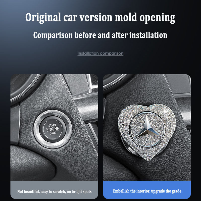 Προσφορές 2025🔥Προστατευτική θήκη με κουμπί σε σχήμα καρδιάς, διακοσμημένη με διαμάντια-GR 