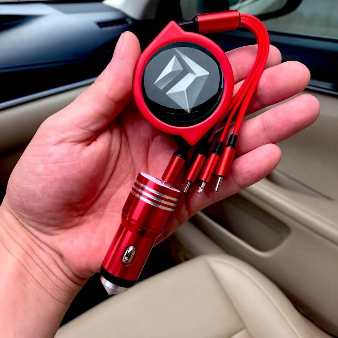 Αποσπώμενο καλώδιο δεδομένων αυτοκινήτου 3 σε 1 + δωρεάν φορτιστής αυτοκινήτου-GR