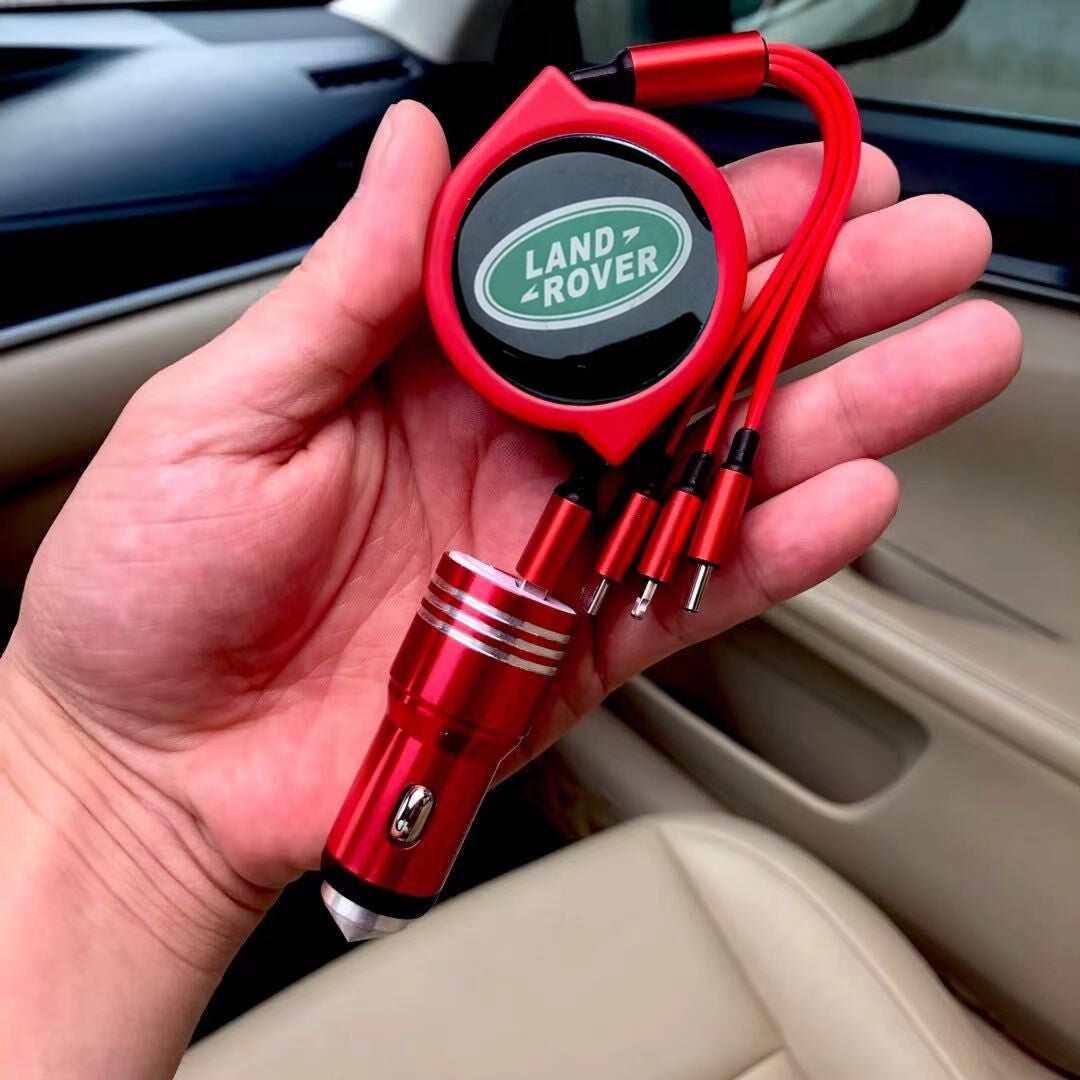 3 σε 1 ανασυρόμενο καλώδιο δεδομένων αυτοκινήτου + δωρεάν φορτιστής αυτοκινήτου-LT