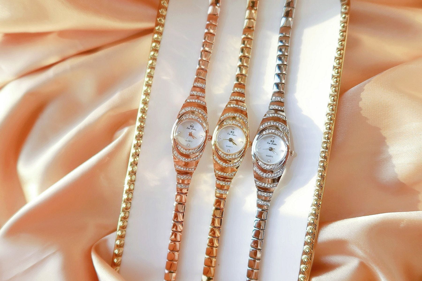 💎Γυναικείο ρολόι με κρυστάλλινο μπρασελέ⌚-GR